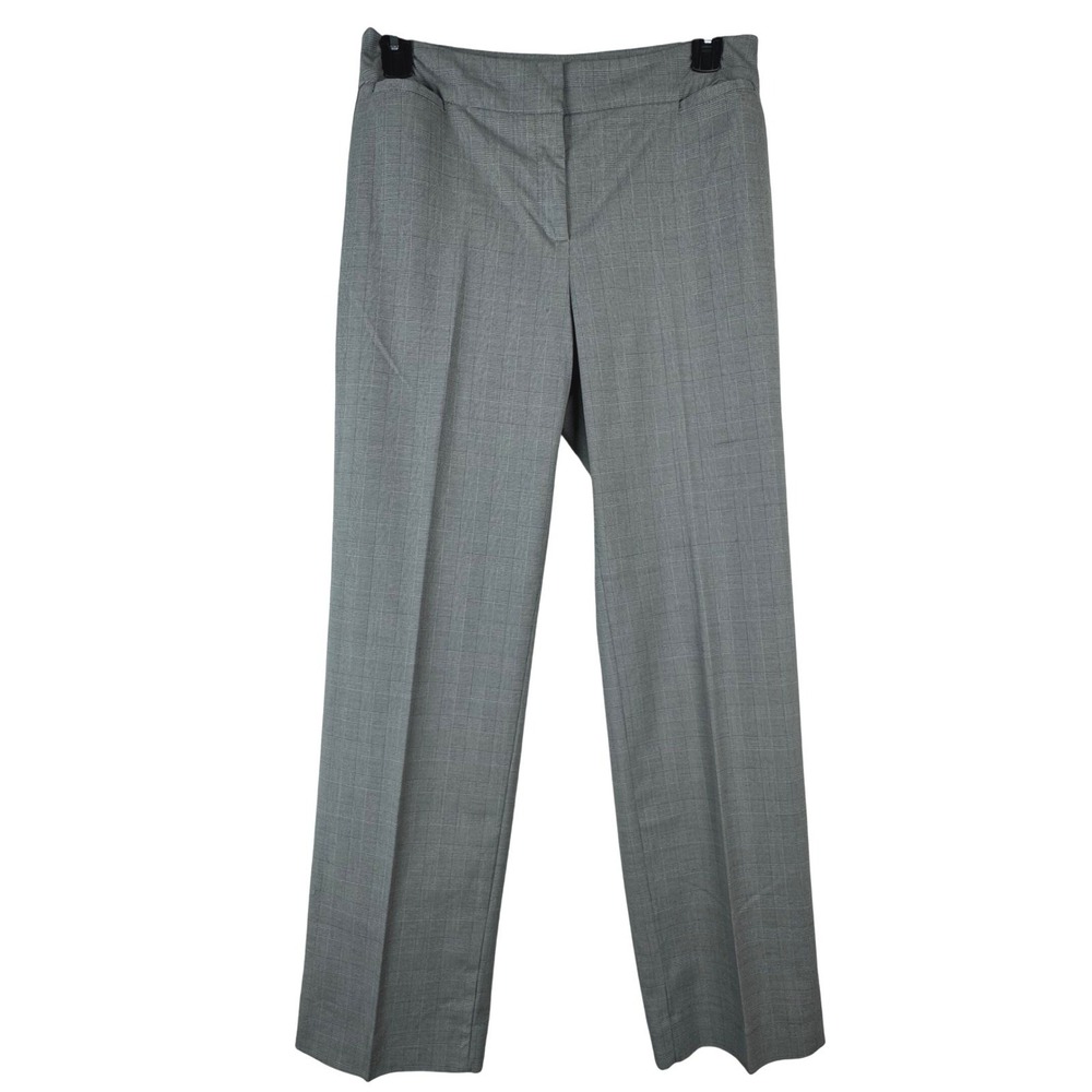 Liz Claiborne‎ Gray Plaid Career Office Wide Leg Dress Pants Women's Size 10